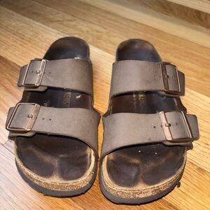 Brown Double Strap Sandals